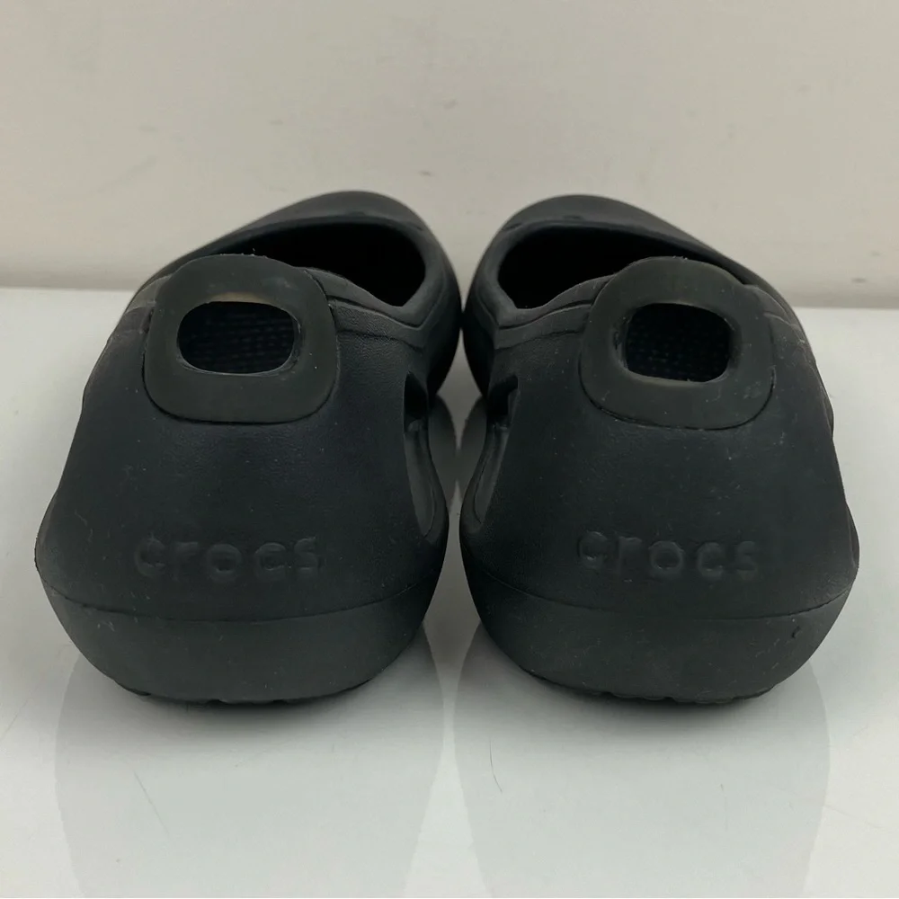 Crocs Women’s Size 8.0 Kadee Triple Black Slip On Ballet Flats - Picture 8 of 10